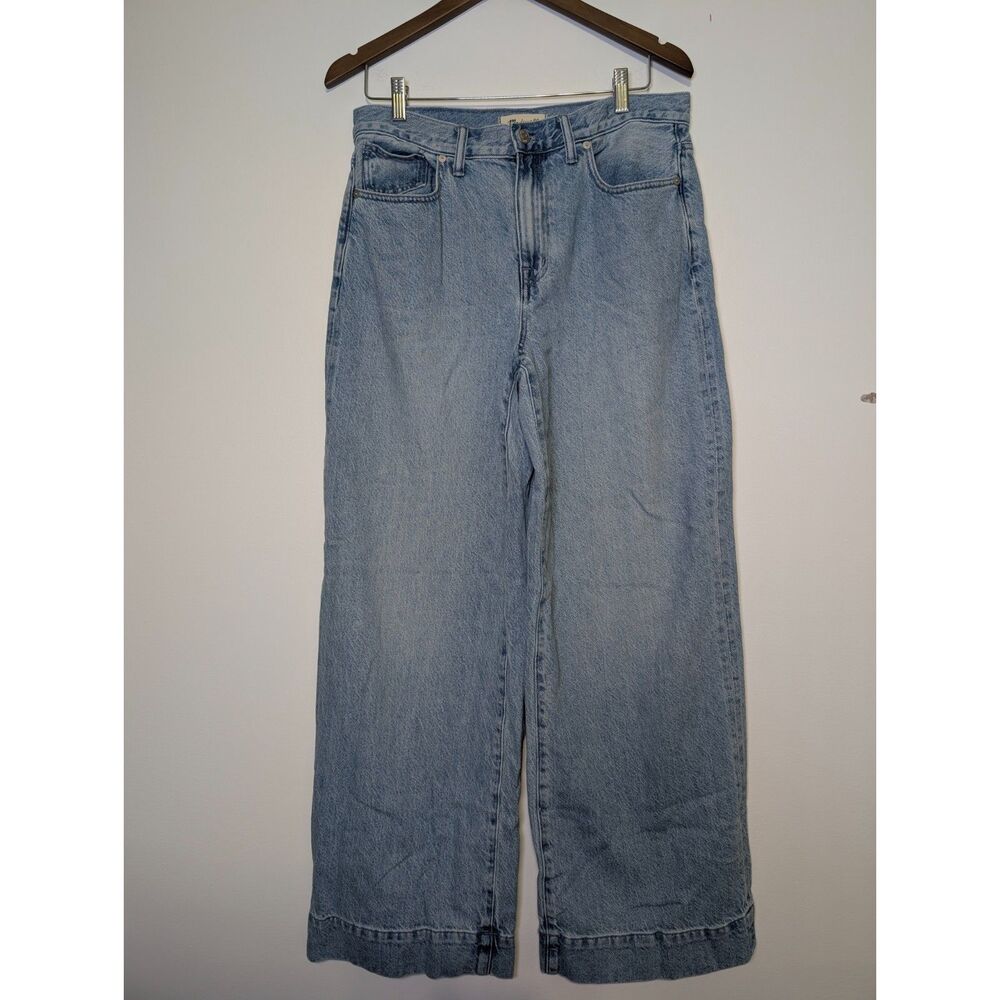 Madewell Superwide-Leg Jeans in Lintz Wash 29 90s Wide Leg Hemp Tencel Baggy - Picture 3 of 7